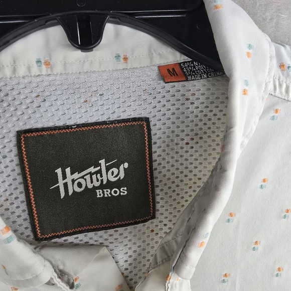 Howler Bros Mens Tech Short Sleeve Button Up‎ Shirt Medium Pattern - Picture 2 of 9